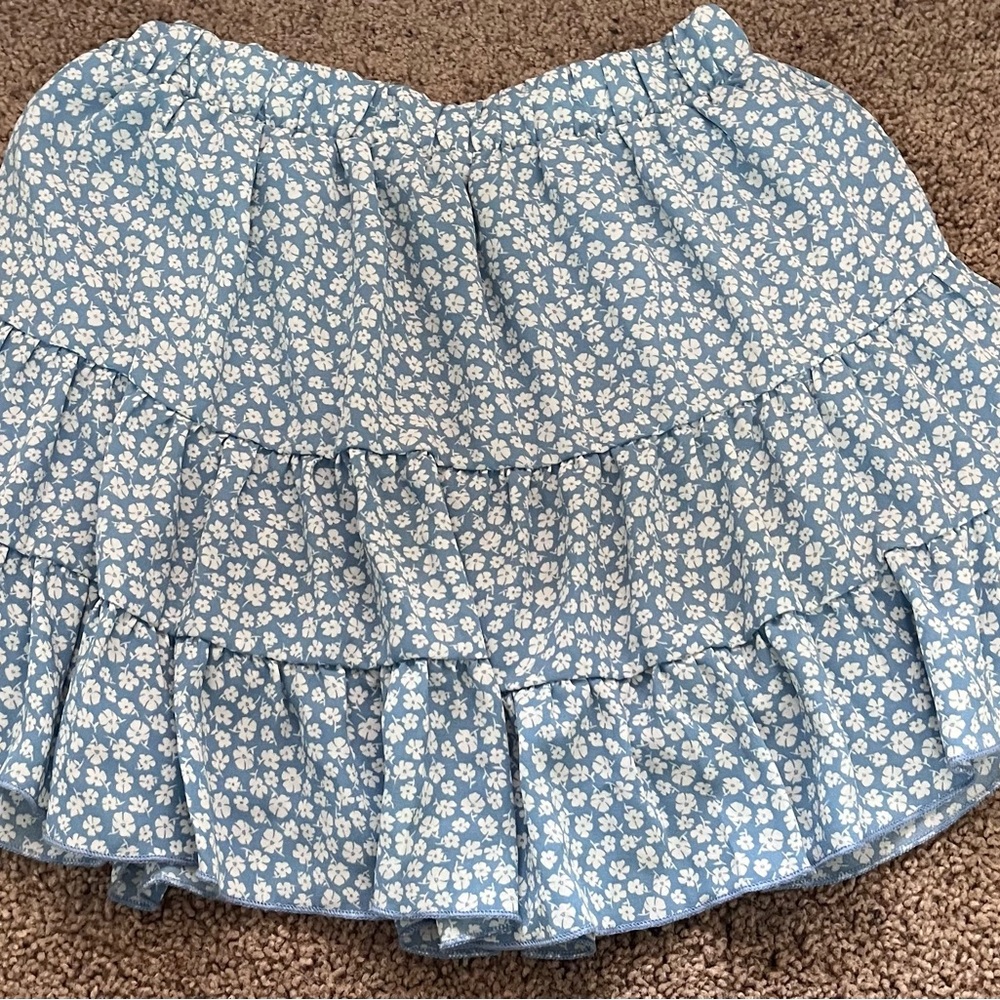 Altar'd State Blue Floral Skirt